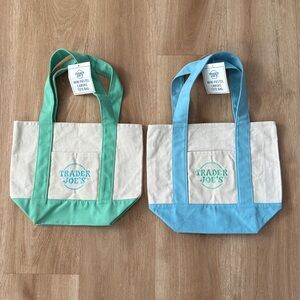 Trader Joes Mini Pastel Canvas Tote